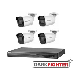 4 x Hikvision 6MP DarkFighter Mini Bullet Camera Kit