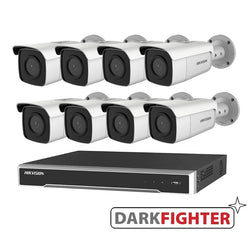 8 x Hikvision 6MP DarkFighter Bullet Outdoor Camera Kit