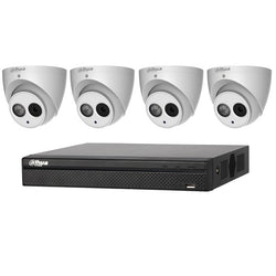 DKT644 Dahua 4CH CCTV Kit Installed - 4 x 6MP Turret IPC + NVR